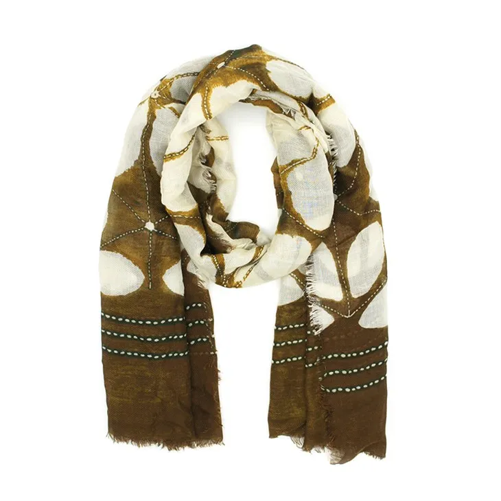 Cvetni natisnjeni šal S017