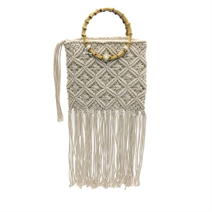 Srednja kvačkana torba iz bambusa