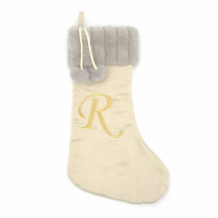 Plišaste božične nogavice s črkami